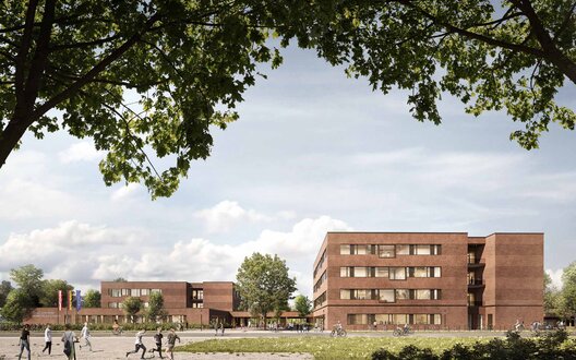 Aussenansicht der SHS Bremerhaven | © loomn Architekturvisualisierung 