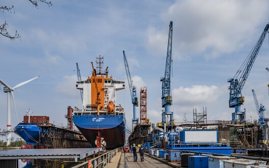 Einblicke in die Bredo Dry Docks in Bremerhaven | © BIS / Heumer