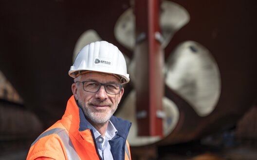 Dirk Harms, Geschäftsführer der Bremerhavener Bredo Dry Docks GmbH. | © BIS / Heumer